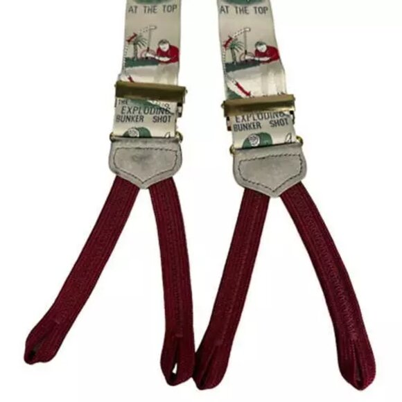 Trafalgar Mens Y Back Suspender Multicolor Button Adjustable Golf Novelty 46" - Picture 3 of 12
